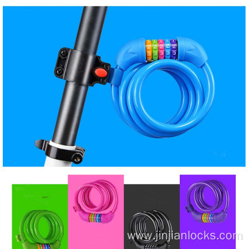 Amazon hot sale PVC combination cable lock bicycle